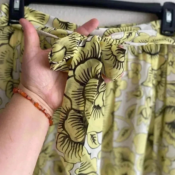 🆕 Ann Taylor Factory Cheerful Yellow & White Rococco
Floral A-Line Mid 2P🆕 - Picture 4 of 12